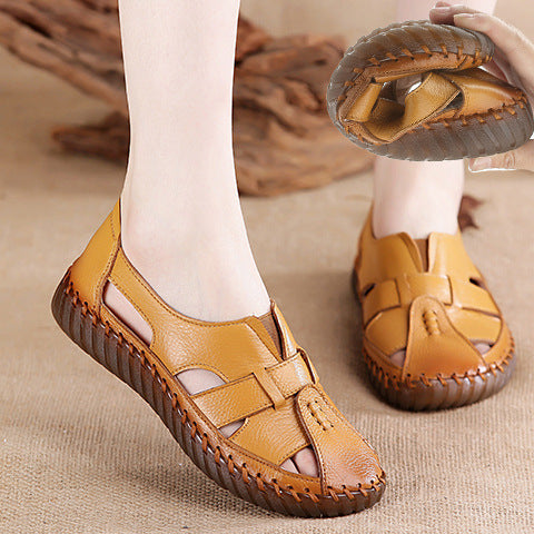 Zapatos antideslizantes con tendones de cuero suave