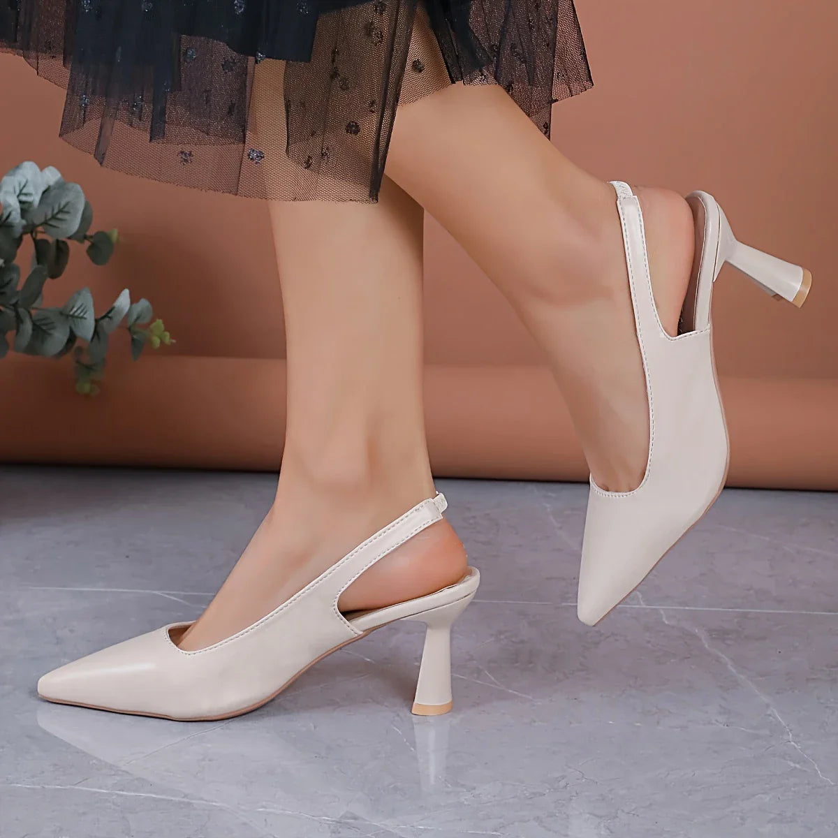 Zapatos Slingback Elegantes para Mujer