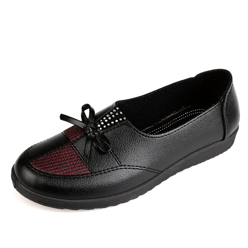 Zapatos planos transpirables con diseño de retazos