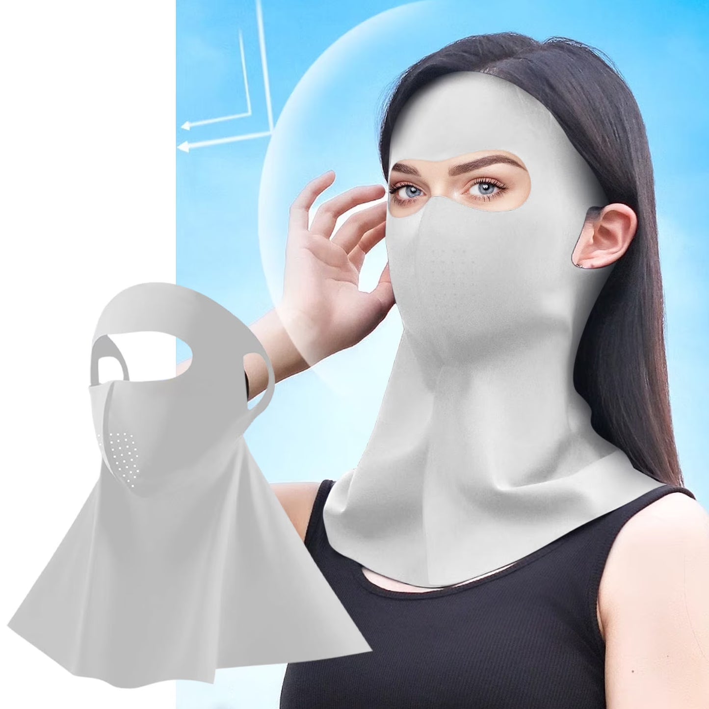 Mascarilla facial con protección solar para mujer