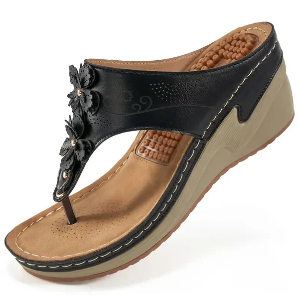 Sandalias de cuña deslizantes con masaje para mujer