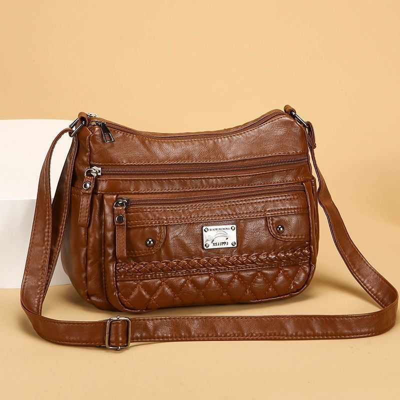 Bolso de piel suave y lavada a la moda