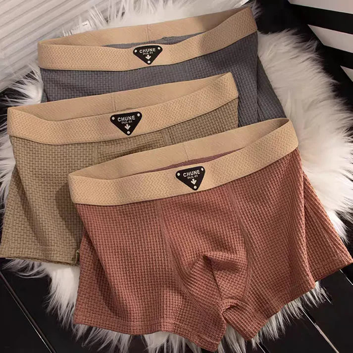 Compra 1 Lleva 3 Boxer Hombre Waffle Transpirable Oferta Limitada