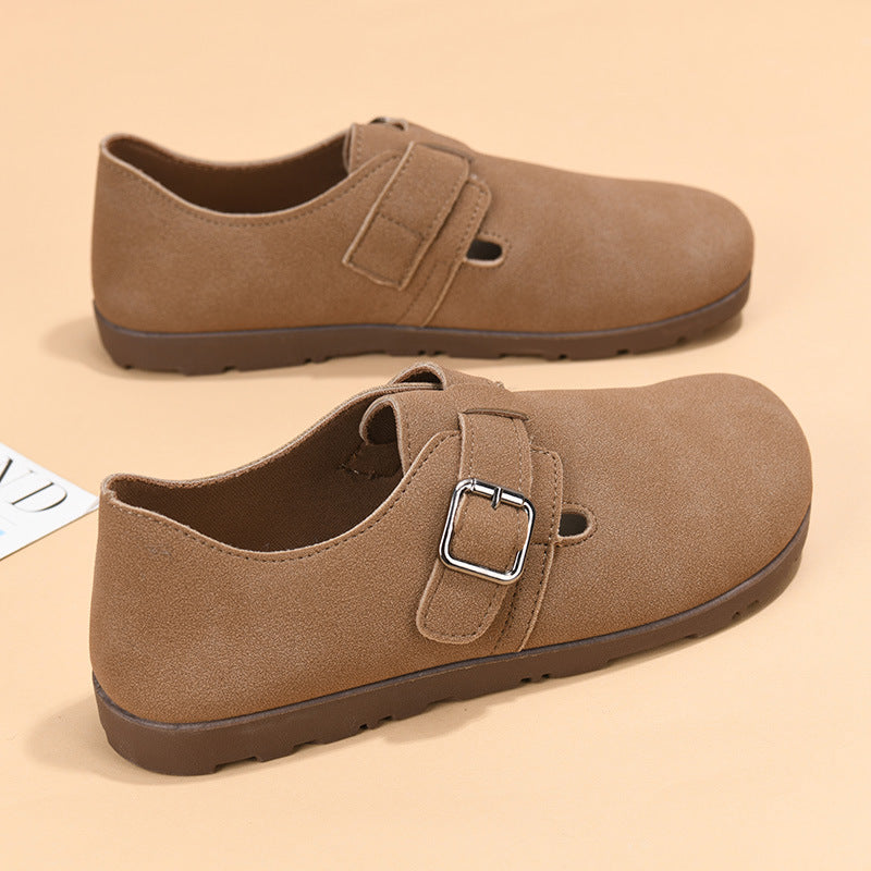 Sandalias Birkenstock planas de cuero