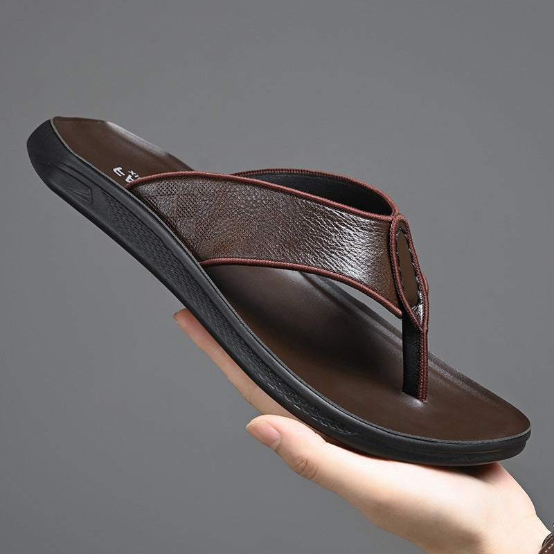 Chanclas de piel de vaca