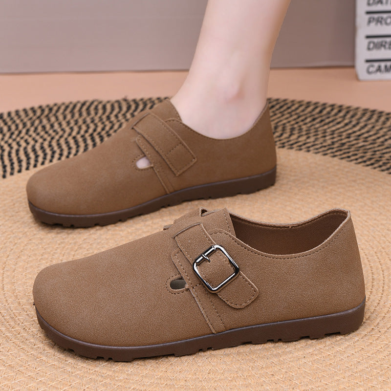 Sandalias Birkenstock planas de cuero