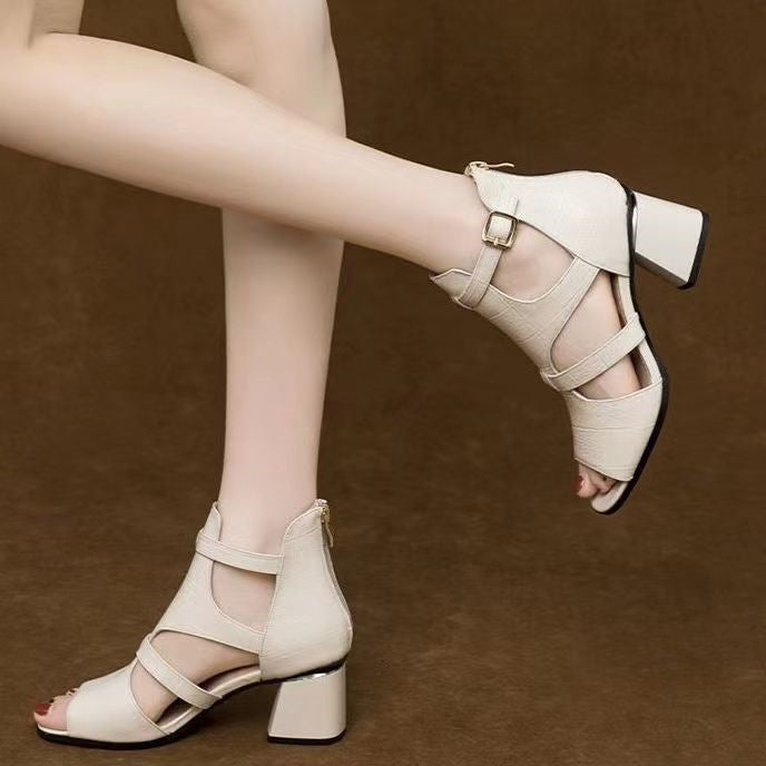 [🐂100% cuero auténtico]Sandalias Fiesta Romana
