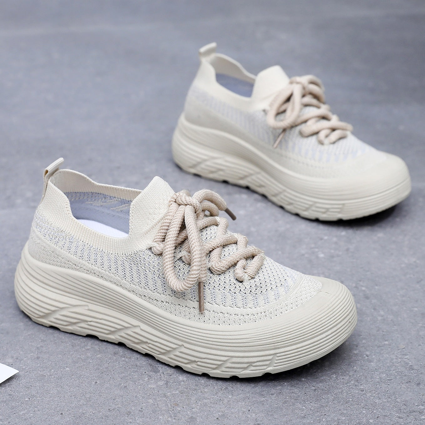 Zapatillas de correr para mujer con suela gruesa