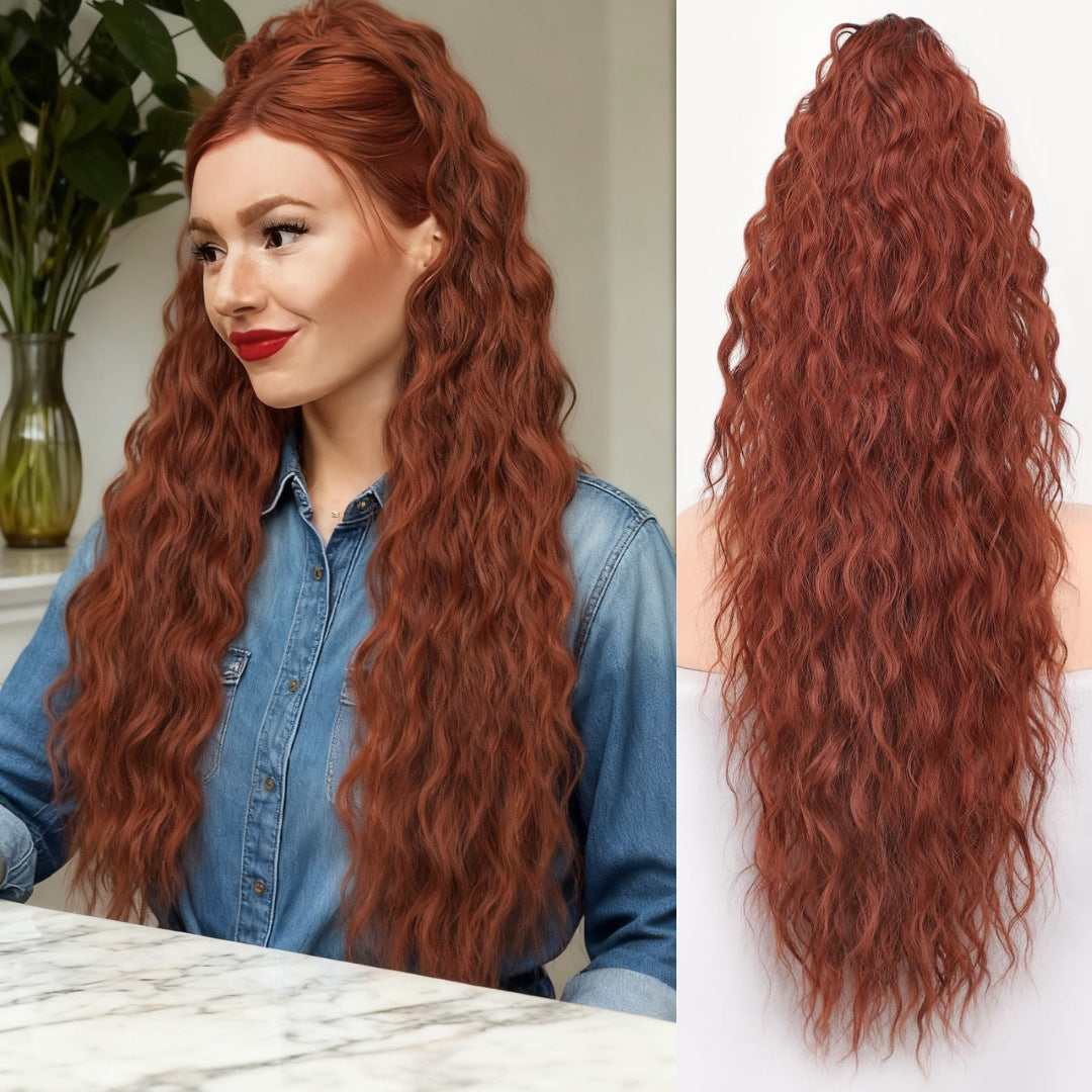 💜 PROMOCIÓN DE ÚLTIMO DÍA 💜 Extensiones de cabello rizado, ondulado y encrespado con coleta