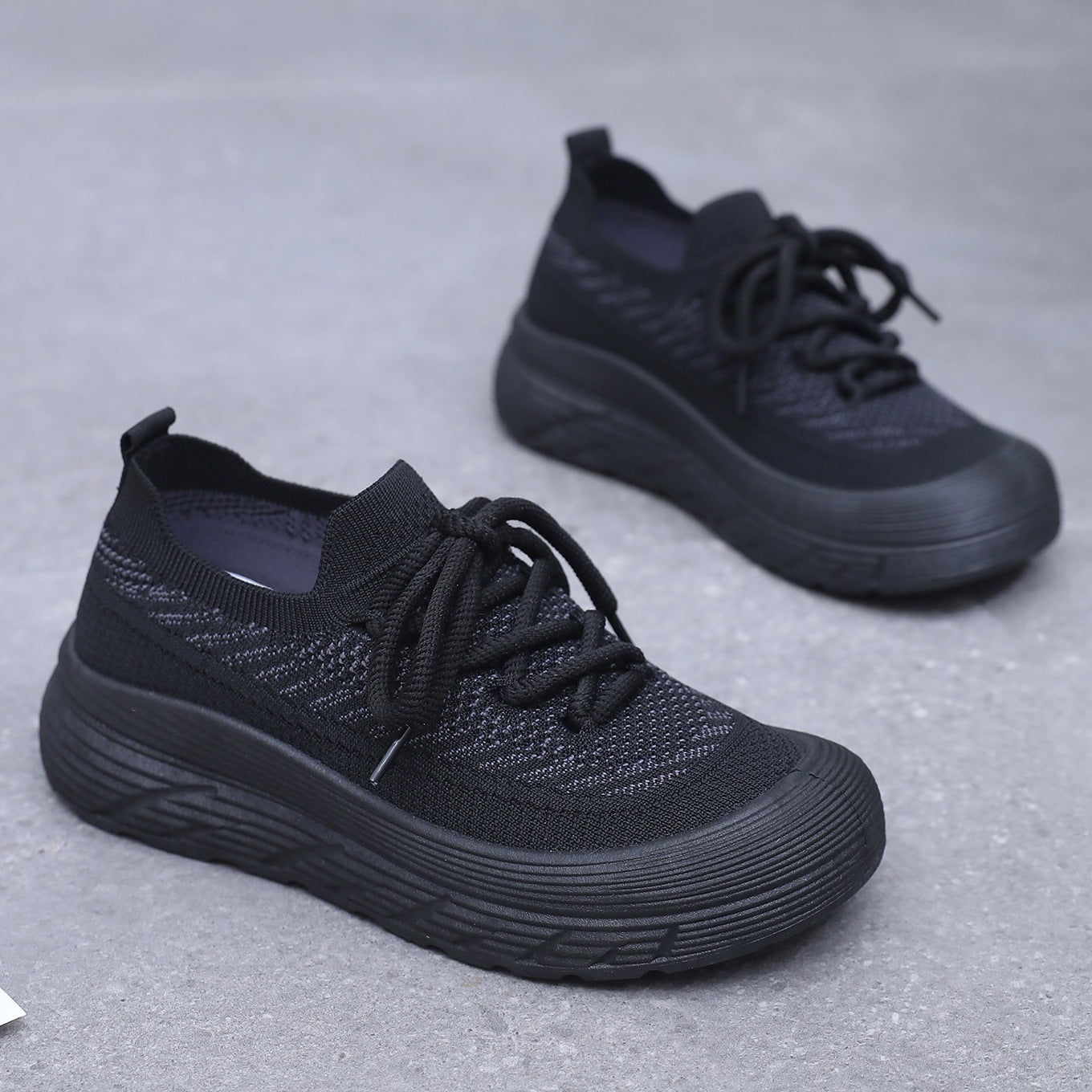 Zapatillas de correr para mujer con suela gruesa