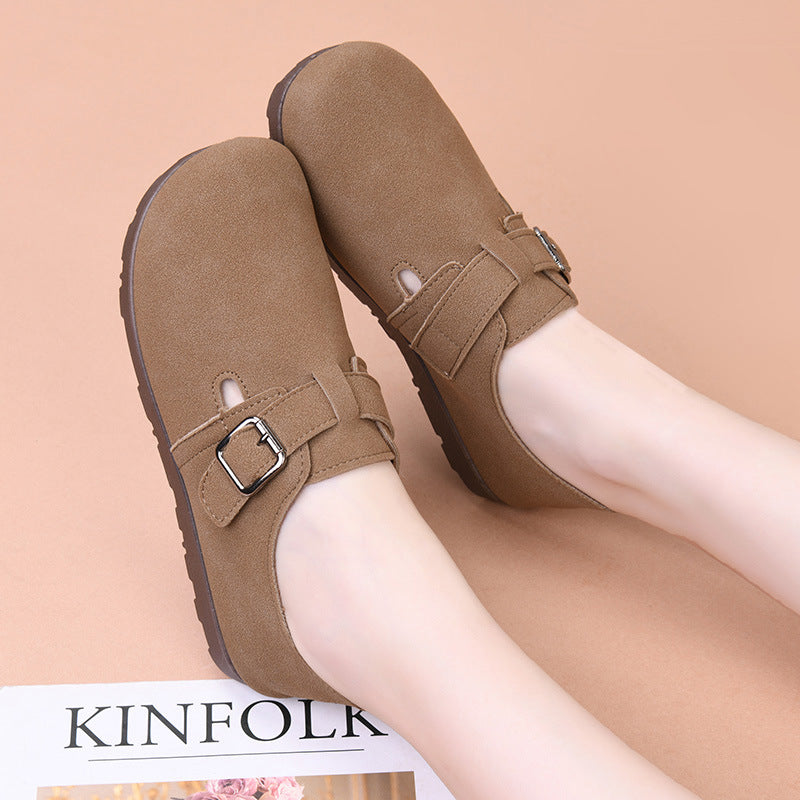 Sandalias Birkenstock planas de cuero