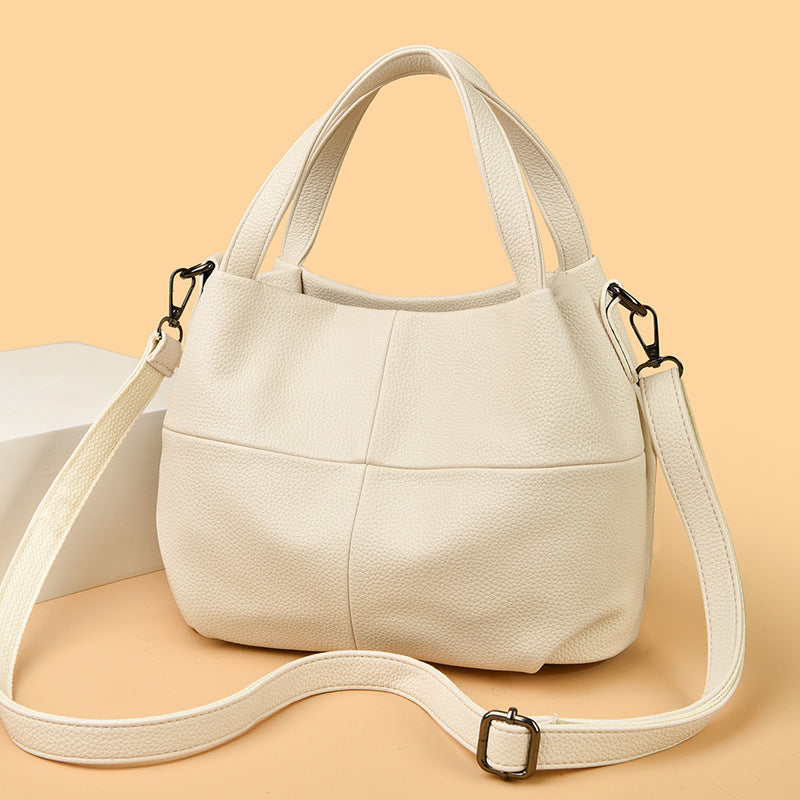 Bolso de hombro con estampado de lichi