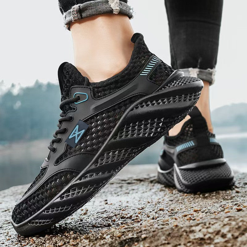 Zapatillas ligeras de malla transpirable con detalles calados