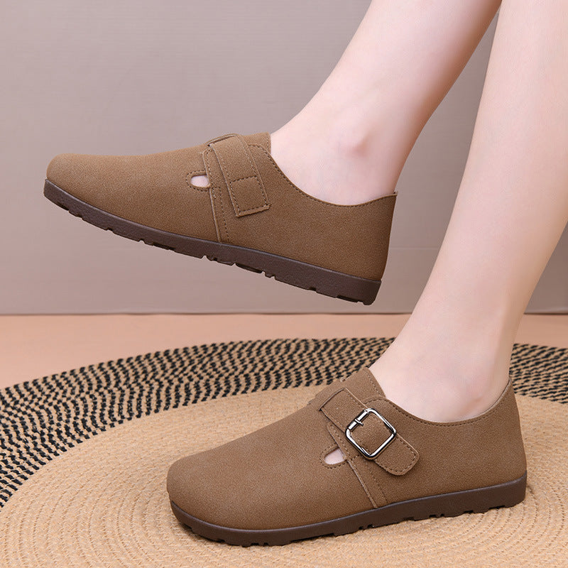 Sandalias Birkenstock planas de cuero