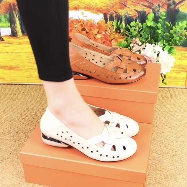 Zapatos de piel antideslizantes para mujer