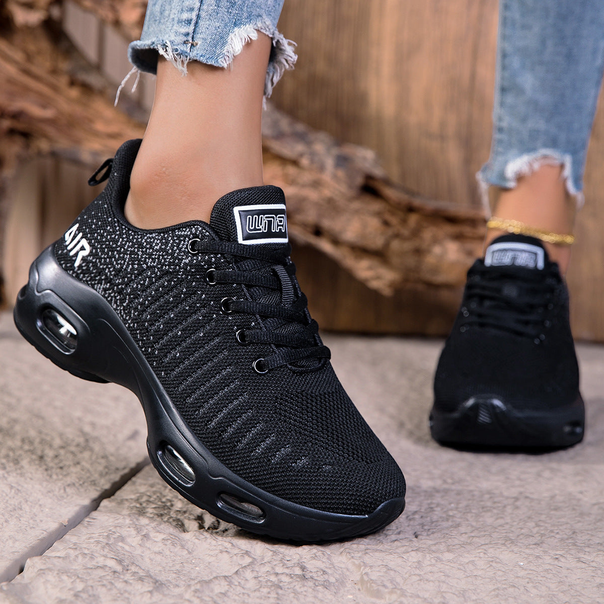 Zapatillas deportivas de malla para mujer