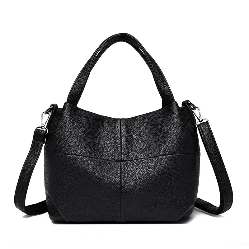 Bolso de hombro con estampado de lichi