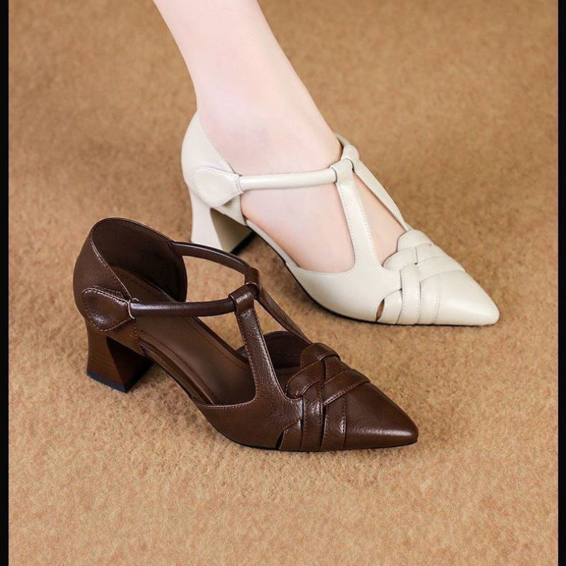 Zapatos de tacón medio tipo slingback