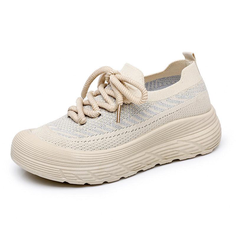 Zapatillas de correr para mujer con suela gruesa