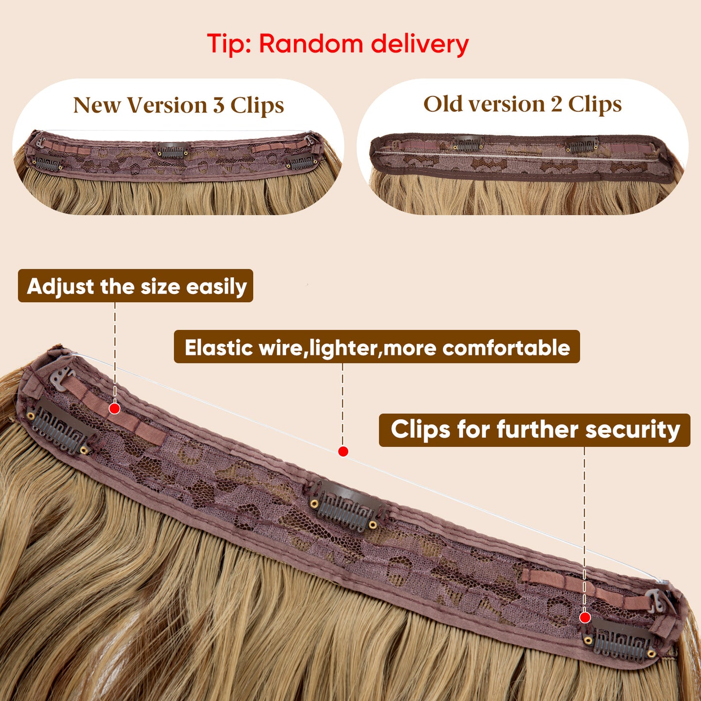 Extensión de cabello de una sola pieza