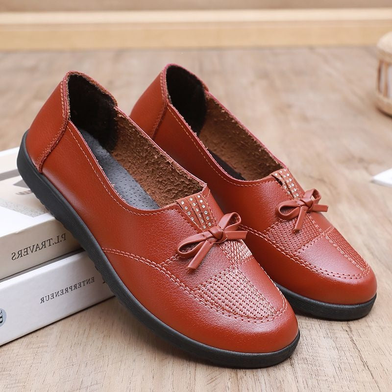 Zapatos planos transpirables con diseño de retazos