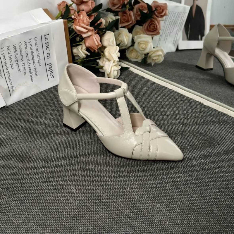 Zapatos de tacón medio tipo slingback