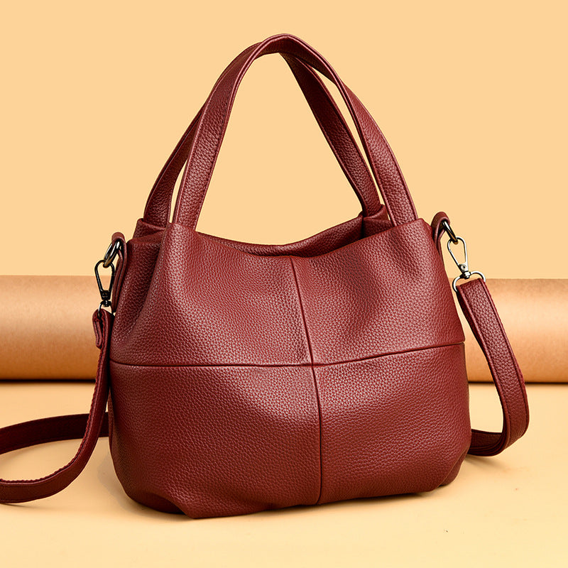 Bolso de hombro con estampado de lichi
