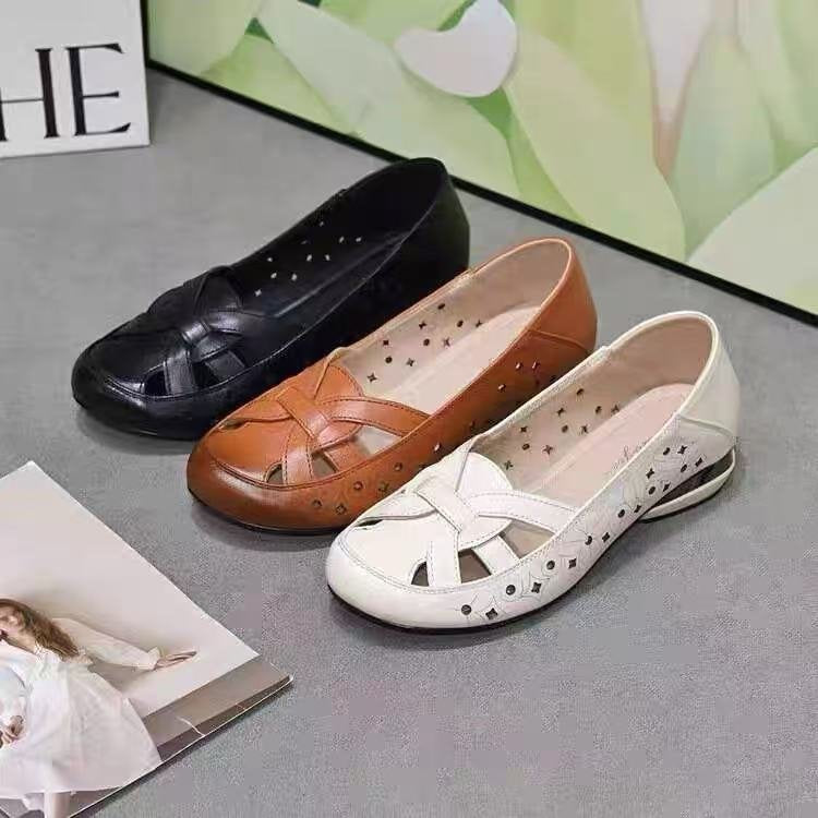 Zapatos de piel antideslizantes para mujer