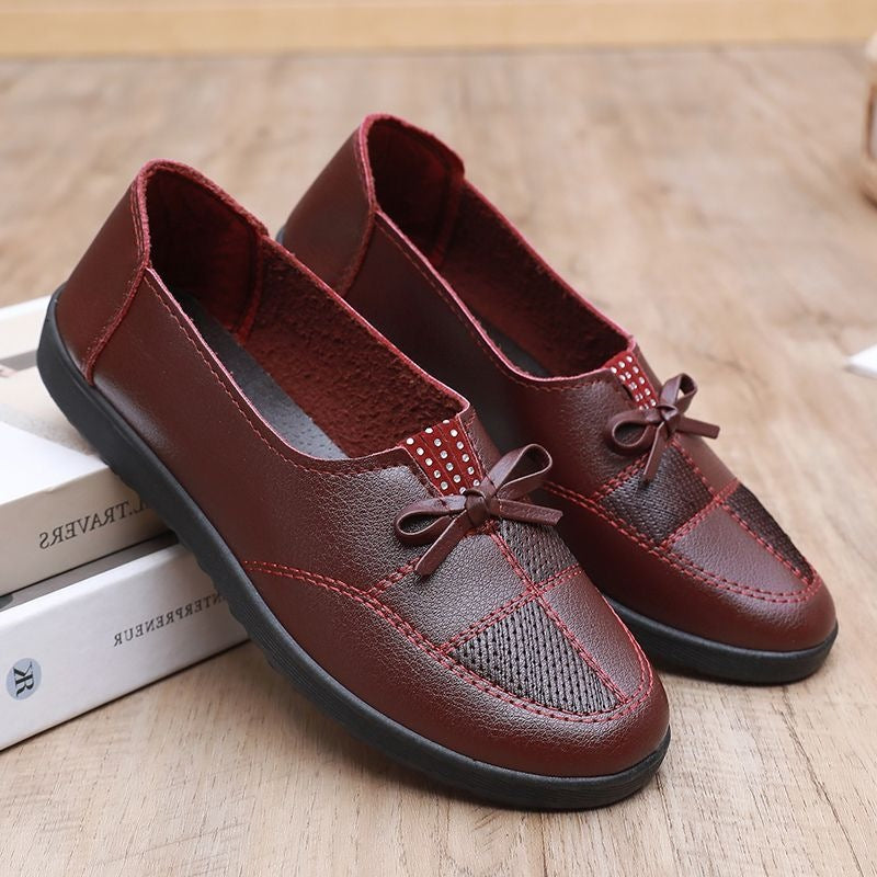 Zapatos planos transpirables con diseño de retazos
