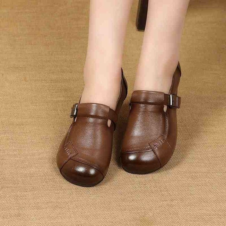 Zapatos de cuero de suela blanda