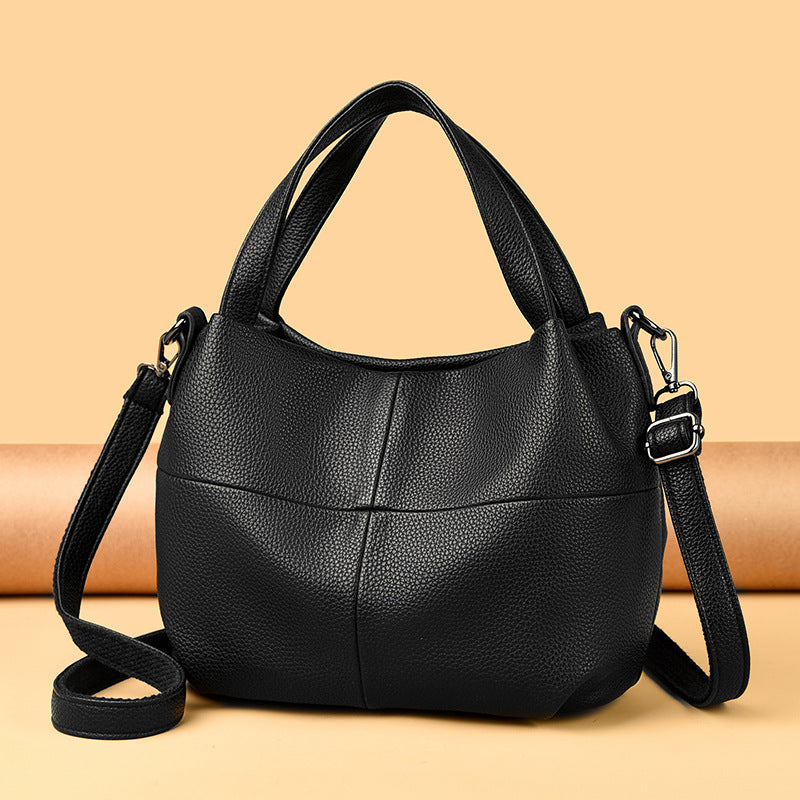 Bolso de hombro con estampado de lichi