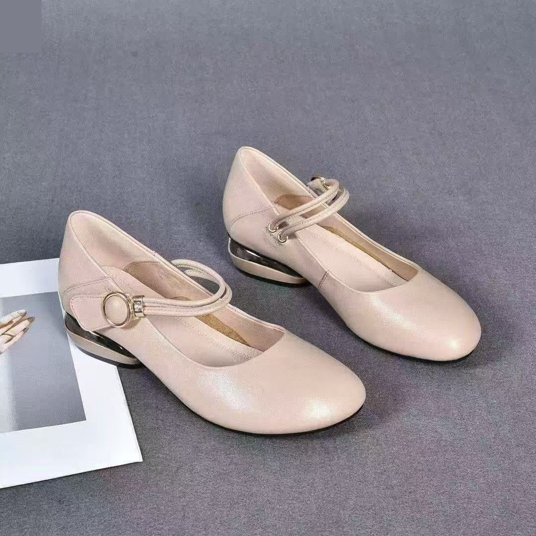 Zapatos de cuero cómodos con suela blanda