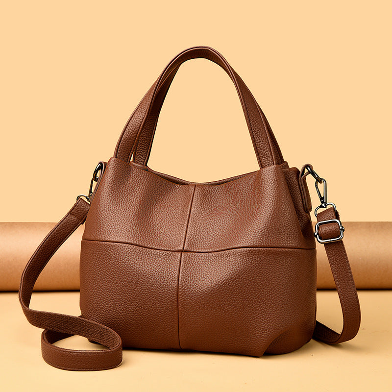 Bolso de hombro con estampado de lichi