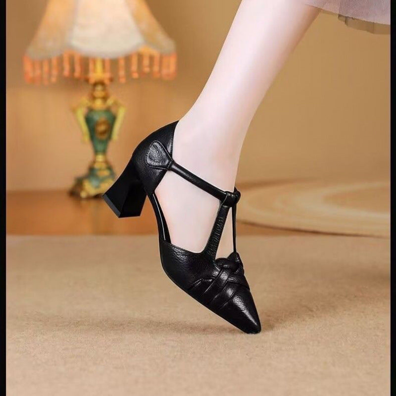 Zapatos de tacón medio tipo slingback