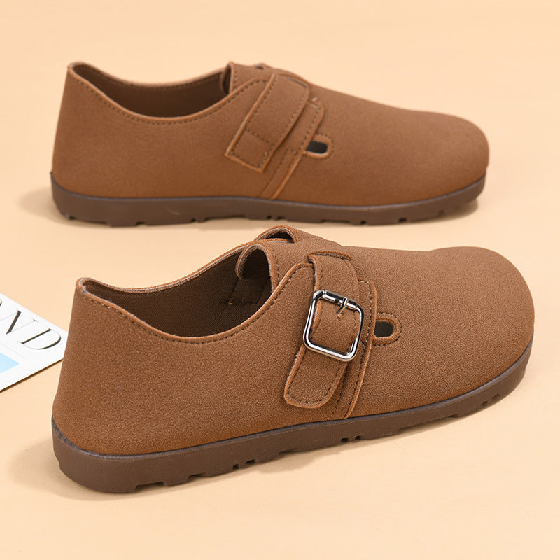 Sandalias Birkenstock planas de cuero