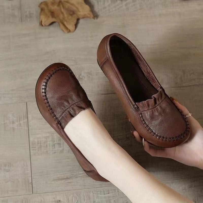 Zapatos de mujer de piel suave y cómodos de llevar