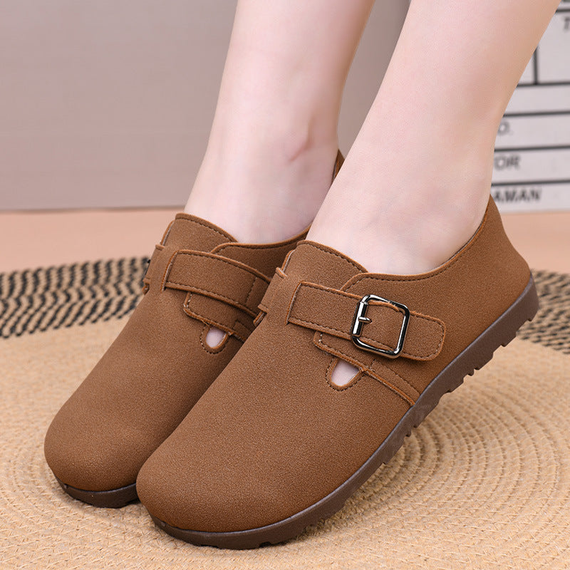 Sandalias Birkenstock planas de cuero