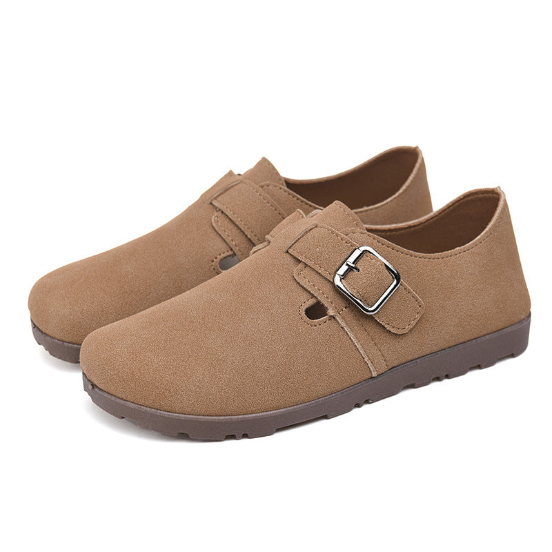 Sandalias Birkenstock planas de cuero