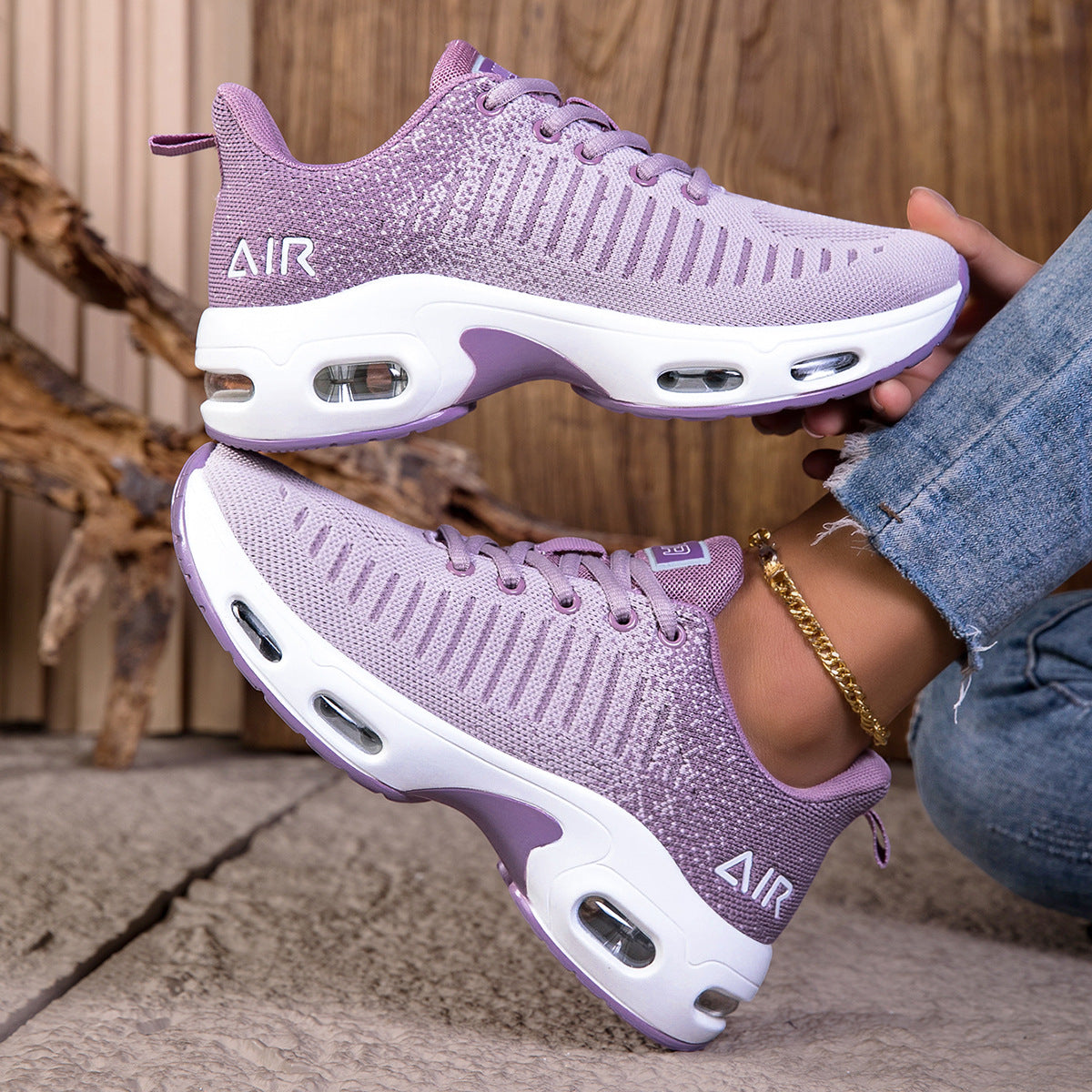 Zapatillas deportivas de malla para mujer