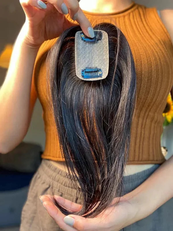 🔥¡Oferta imperdible!Mini postizo para el cuero cabelludo – Postizo con base de seda