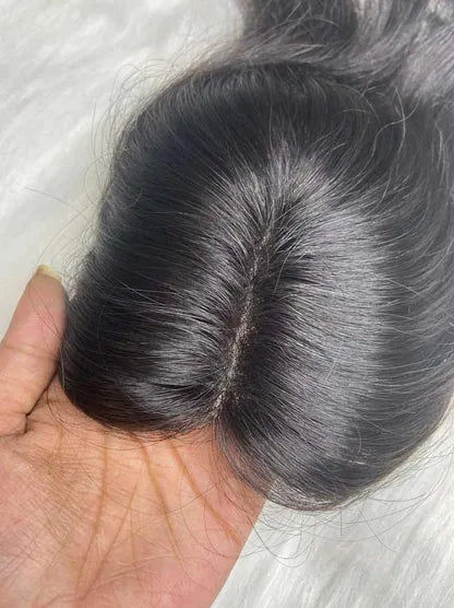 🔥¡Oferta imperdible!Mini postizo para el cuero cabelludo – Postizo con base de seda
