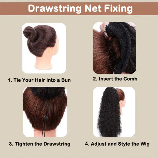💜 PROMOCIÓN DE ÚLTIMO DÍA 💜 Extensiones de cabello rizado, ondulado y encrespado con coleta