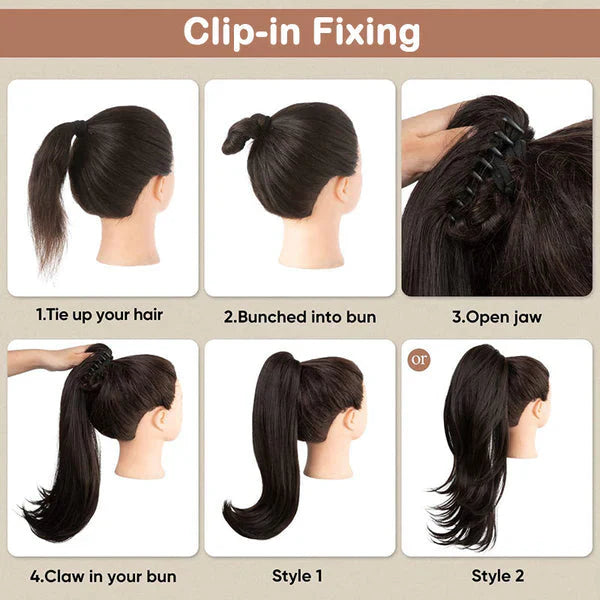 💜 PROMOCIÓN DE ÚLTIMO DÍA 💜 Extensiones de cabello rizado, ondulado y encrespado con coleta
